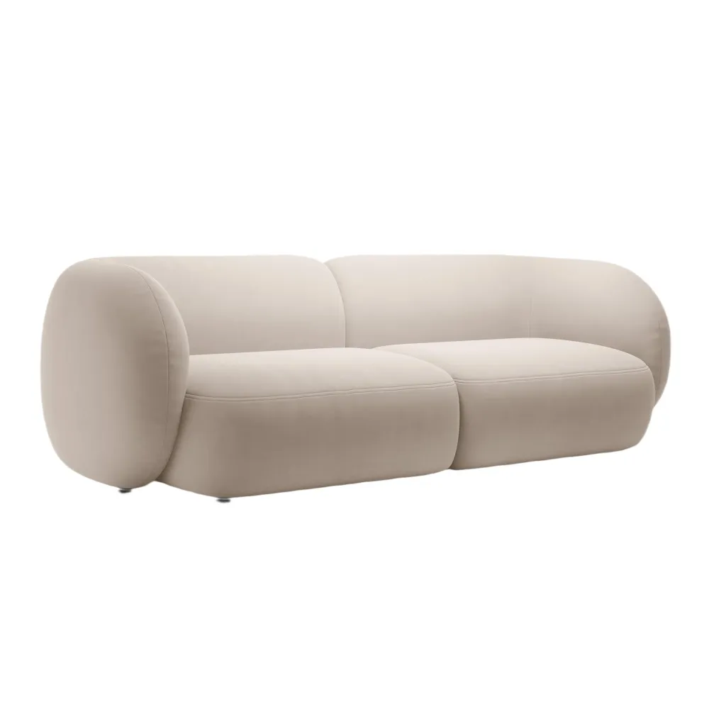 Sofa pro 4 osoby sametová KATE béžová