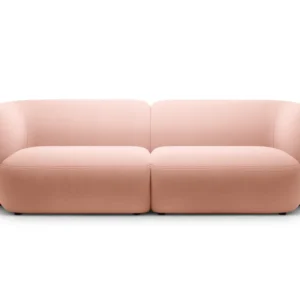 Sofa pro 4 osoby sametová KATE růžová