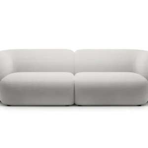 Sofa pro 4 osoby sametová KATE světle šedá