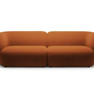 Sofa pro 4 osoby sametová KATE terrakota