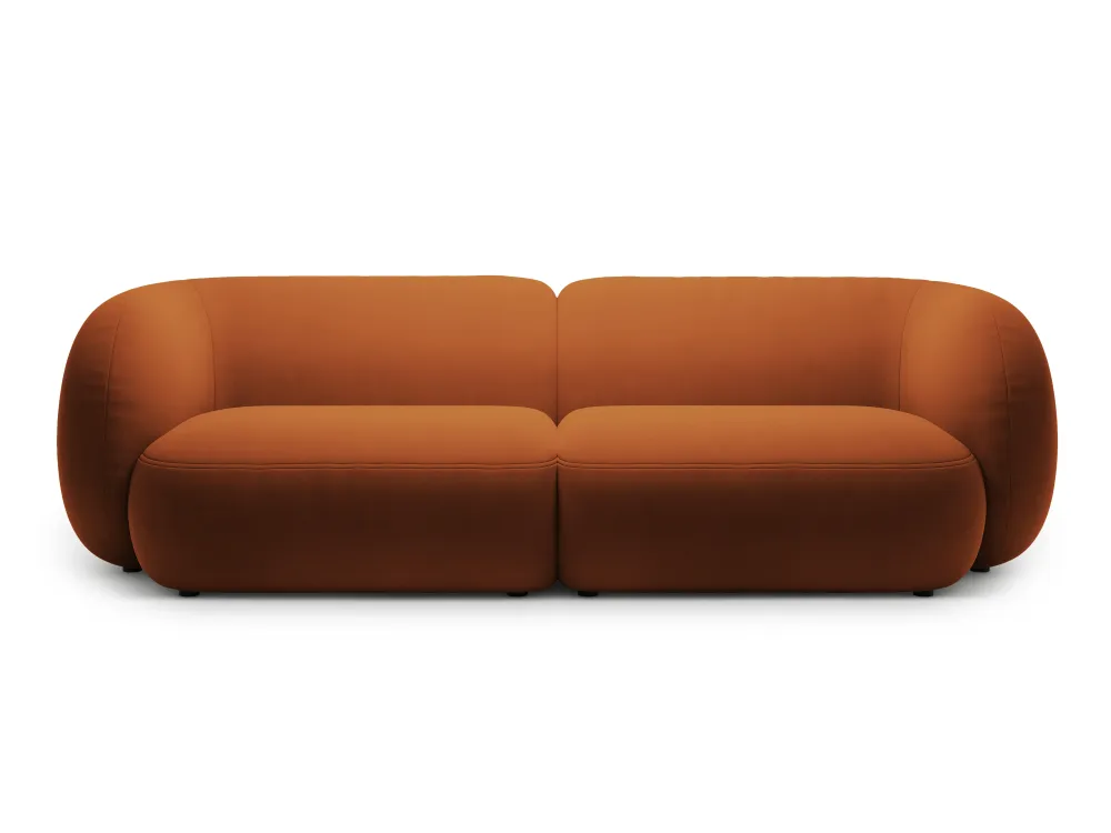 Sofa pro 4 osoby sametová KATE terrakota