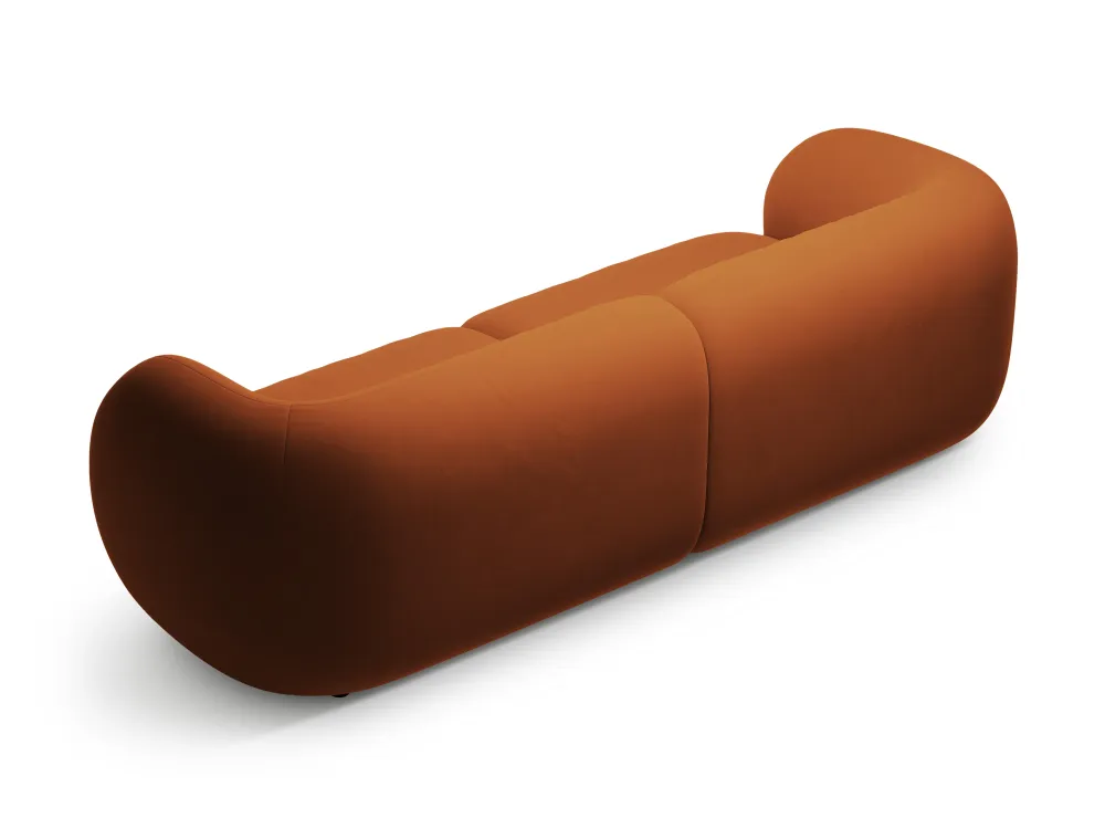 Sofa pro 4 osoby sametová KATE terrakota