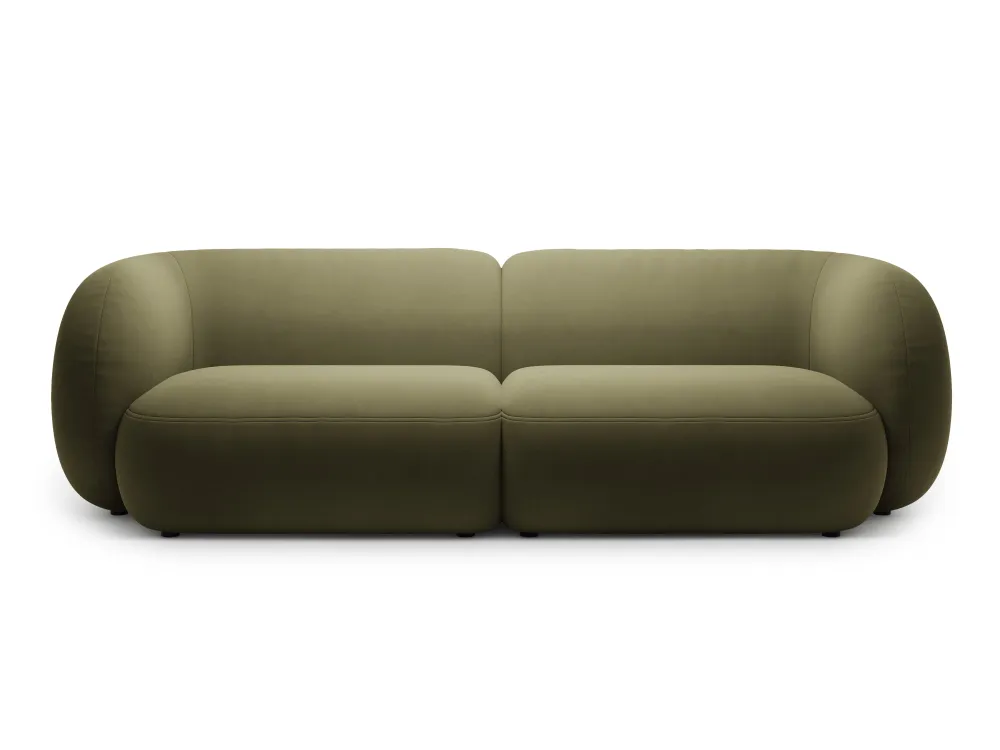 Sofa pro 4 osoby sametová KATE zelená