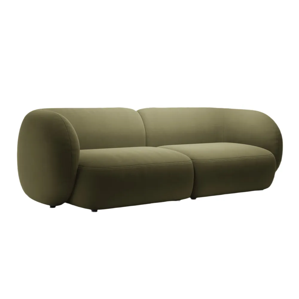 Sofa pro 4 osoby sametová KATE zelená