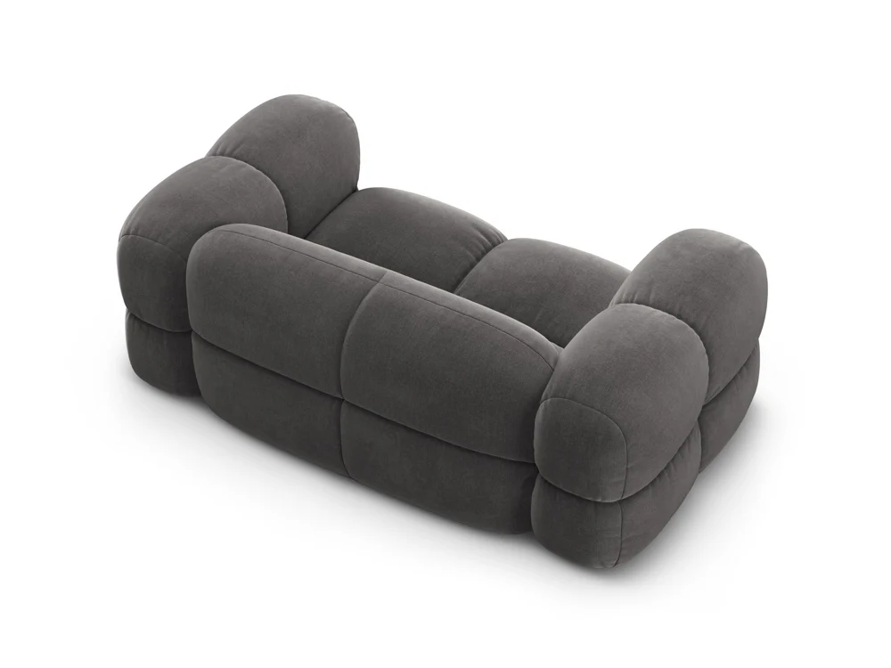 Sofa pro 2 osoby sametová LORETTO šedá