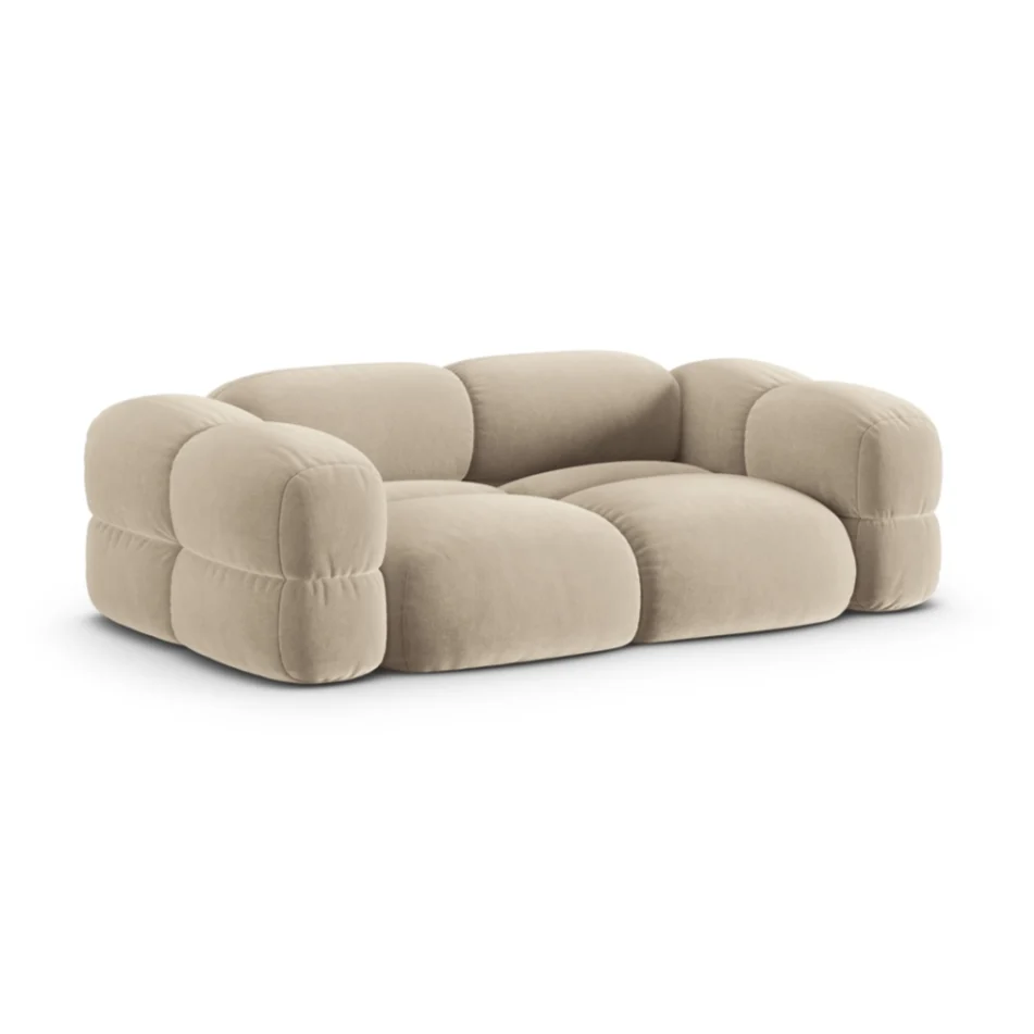 Sofa pro 3 osoby sametová LORETTO béžová