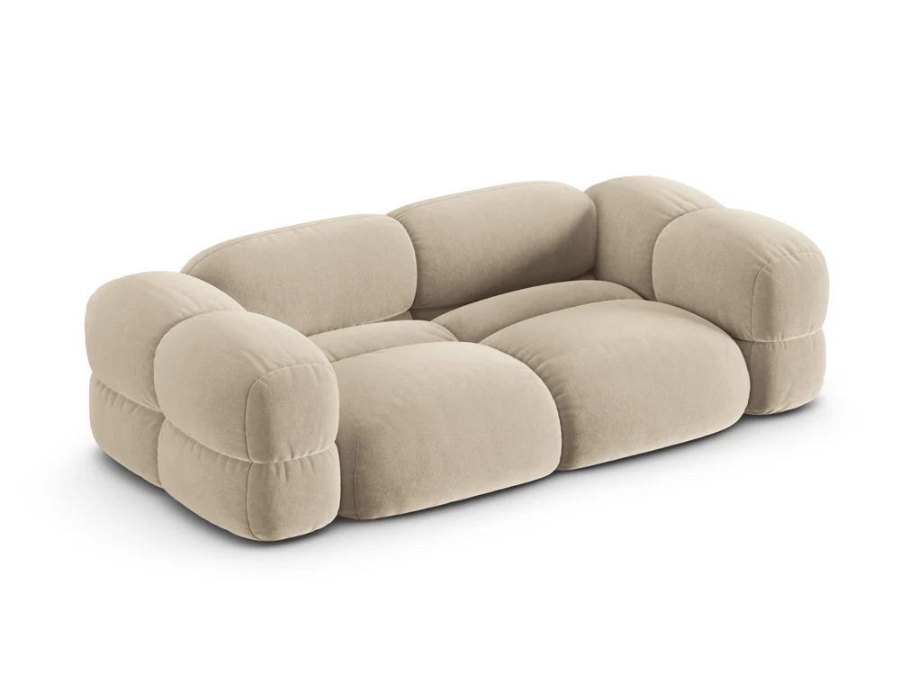 Sofa pro 3 osoby sametová LORETTO béžová