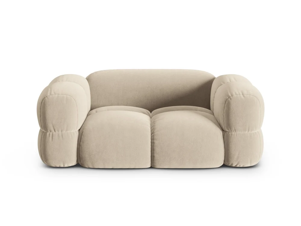 Sofa pro 2 osoby sametová LORETTO béžová