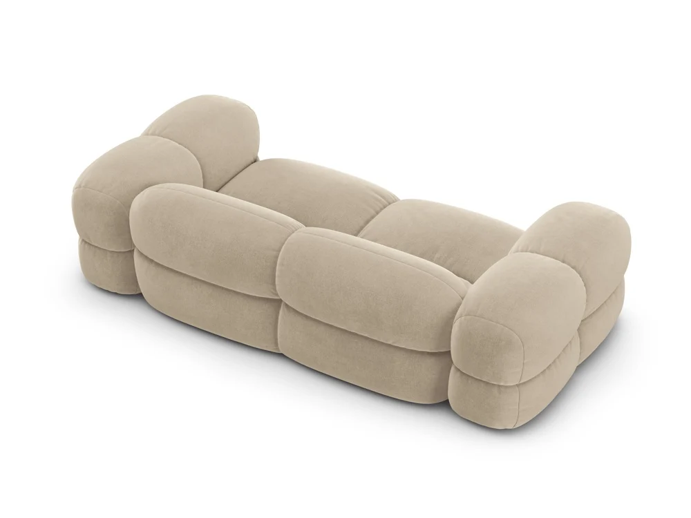 Sofa pro 3 osoby sametová LORETTO béžová