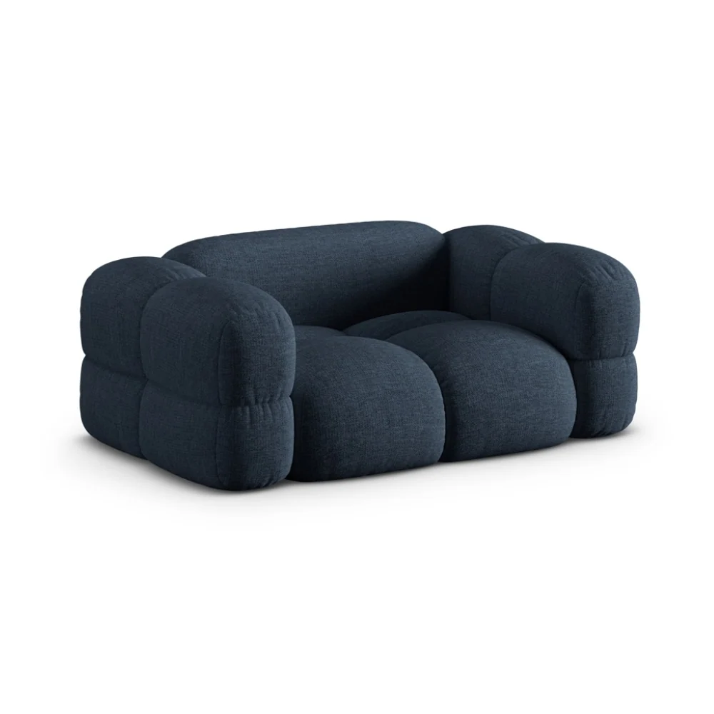 Sofa pro 2 osoby sametová LORETTO modrá