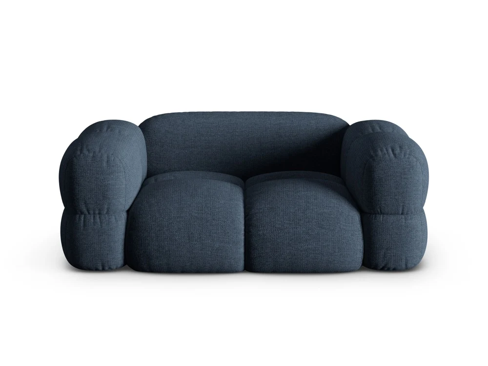 Sofa pro 2 osoby sametová LORETTO modrá
