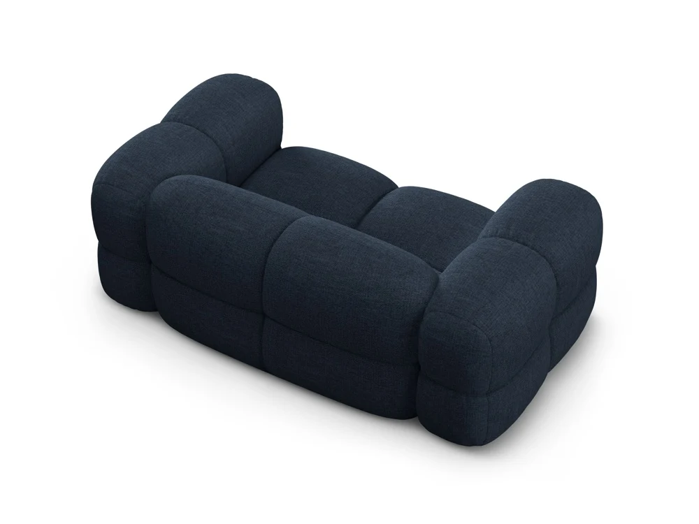 Sofa pro 2 osoby sametová LORETTO modrá