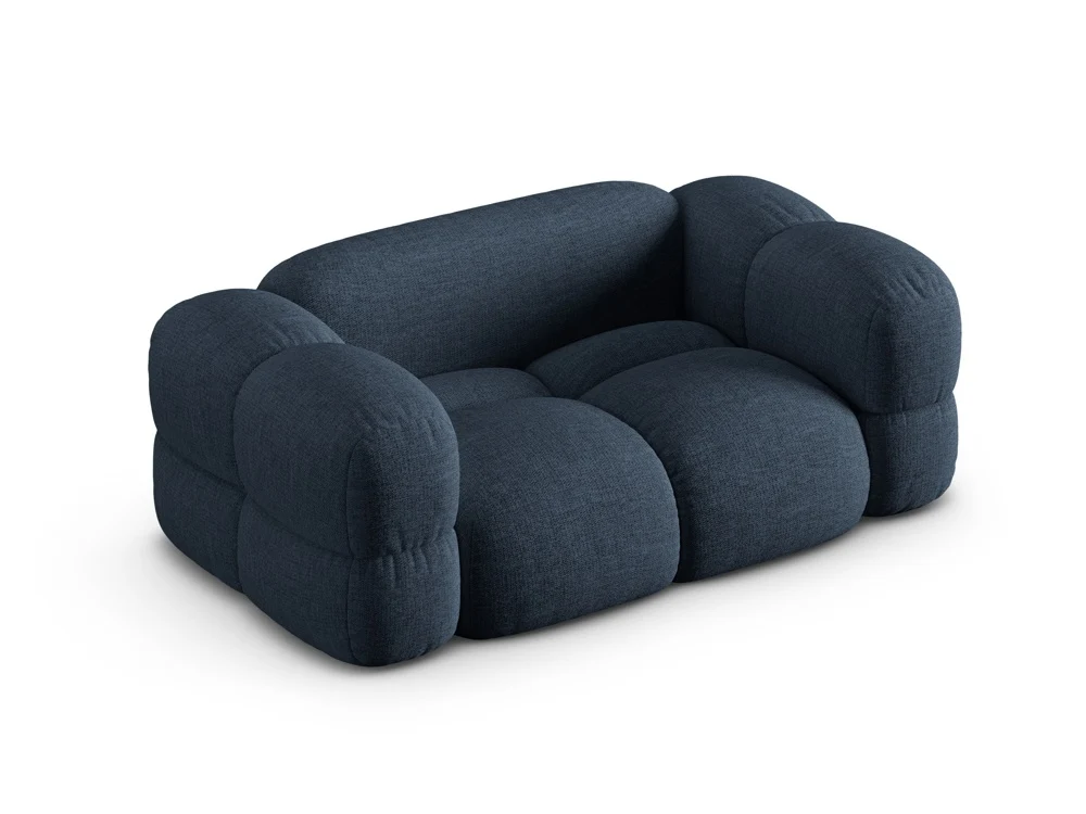 Sofa pro 2 osoby sametová LORETTO modrá