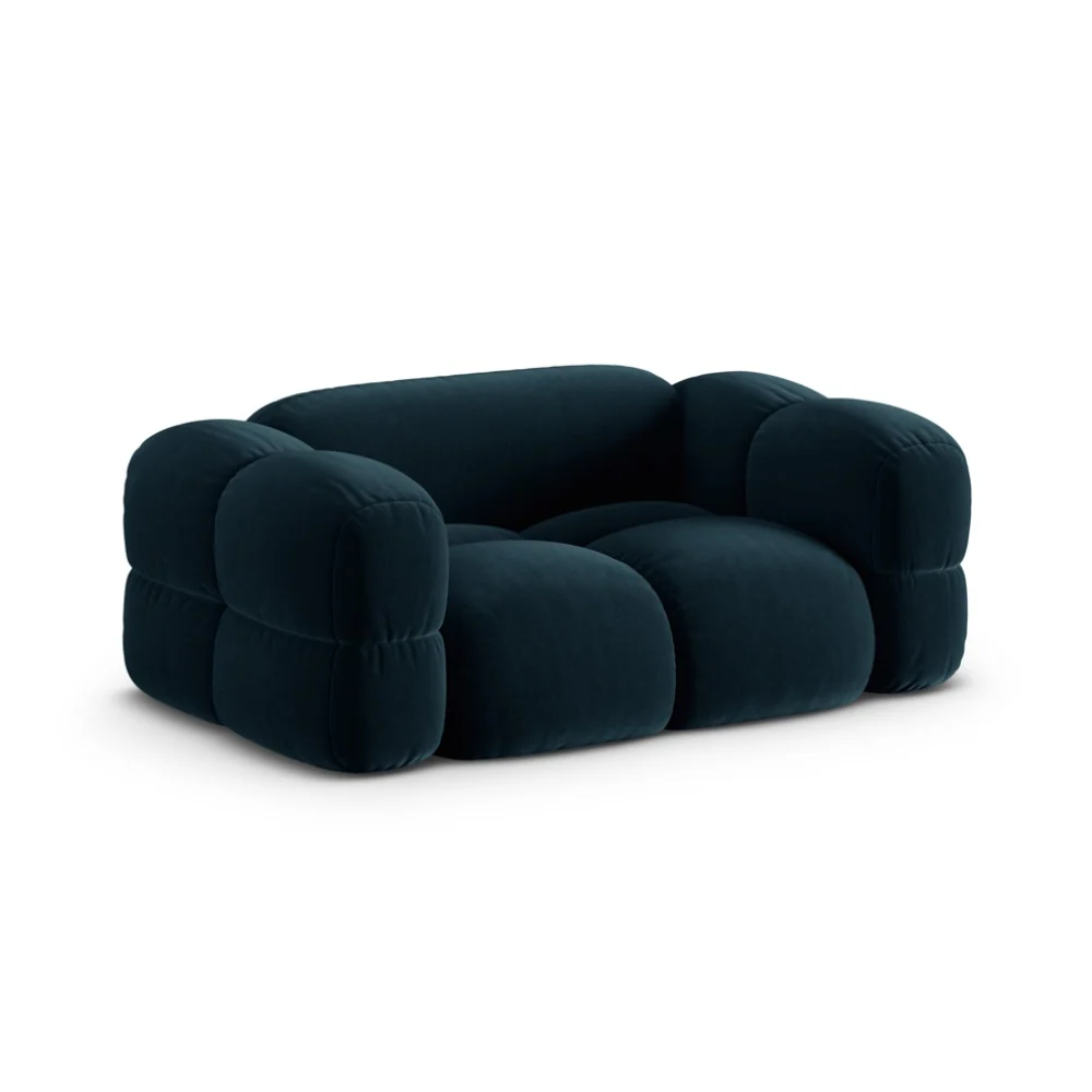 Sofa pro 2 osoby sametová LORETTO petrolejová
