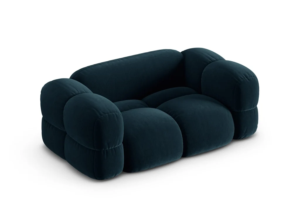 Sofa pro 2 osoby sametová LORETTO petrolejová