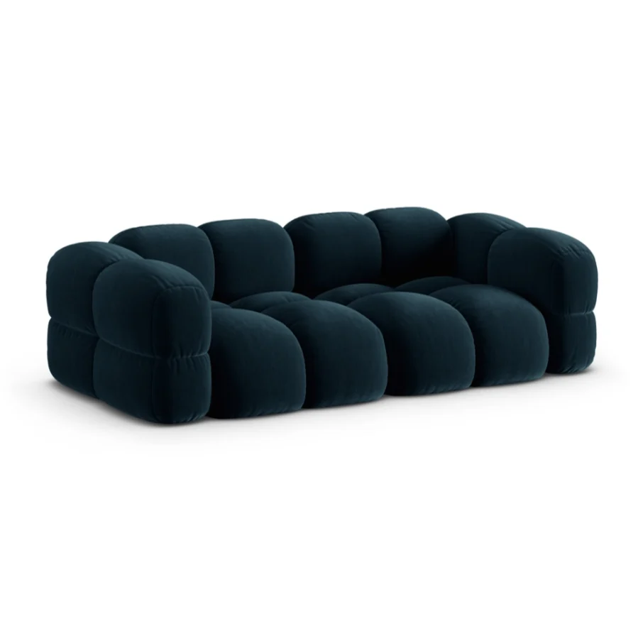 Sofa pro 4 osoby sametová LORETTO petrolejová