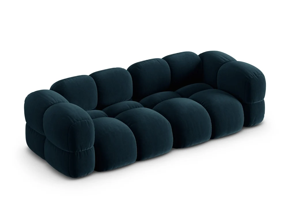 Sofa pro 4 osoby sametová LORETTO petrolejová