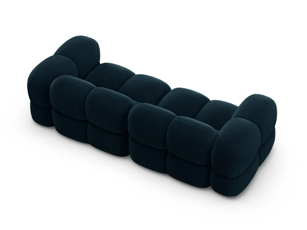 Sofa pro 4 osoby sametová LORETTO petrolejová