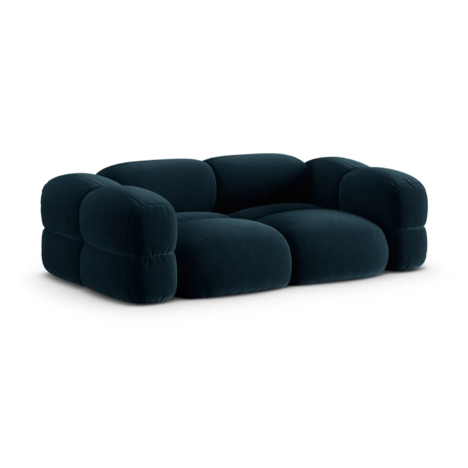 Sofa pro 3 osoby sametová LORETTO petrolejová