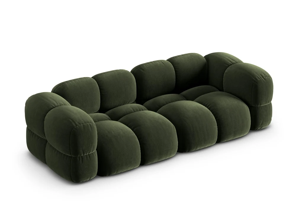 Sofa pro 4 osoby sametová LORETTO zelená