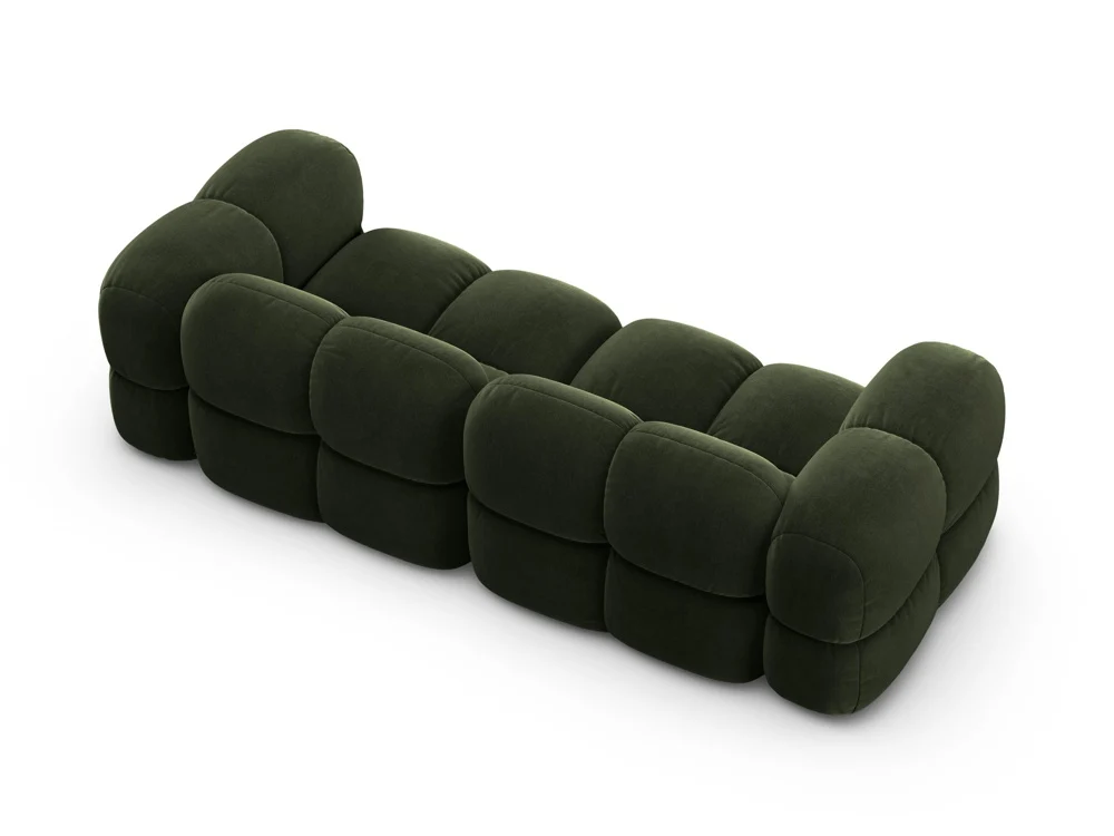 Sofa pro 4 osoby sametová LORETTO zelená