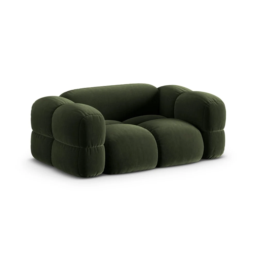 Sofa pro 2 osoby sametová LORETTO zelená