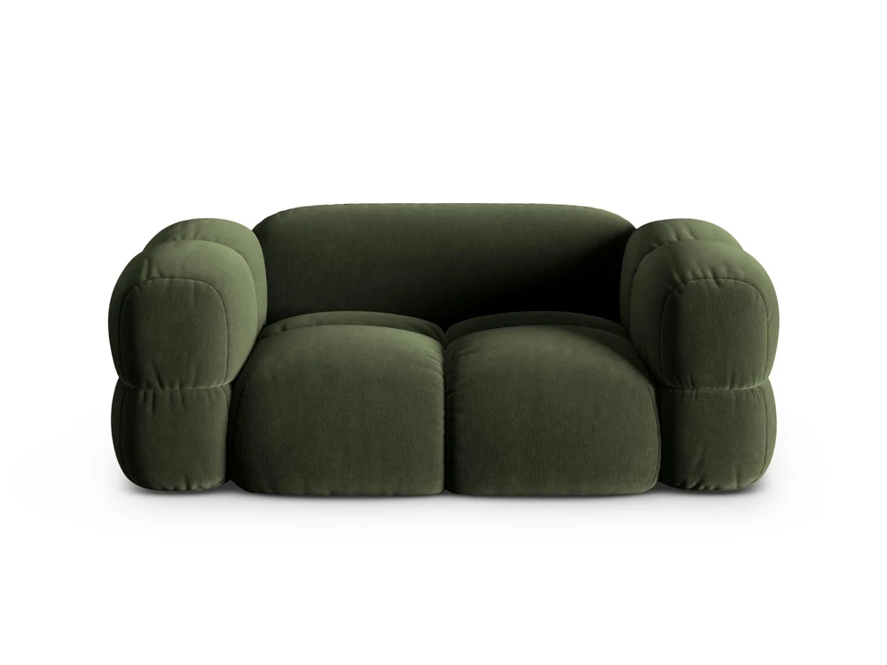 Sofa pro 2 osoby sametová LORETTO zelená