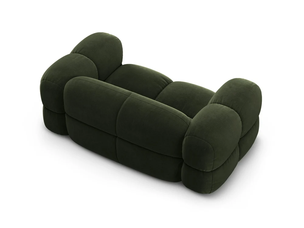 Sofa pro 2 osoby sametová LORETTO zelená