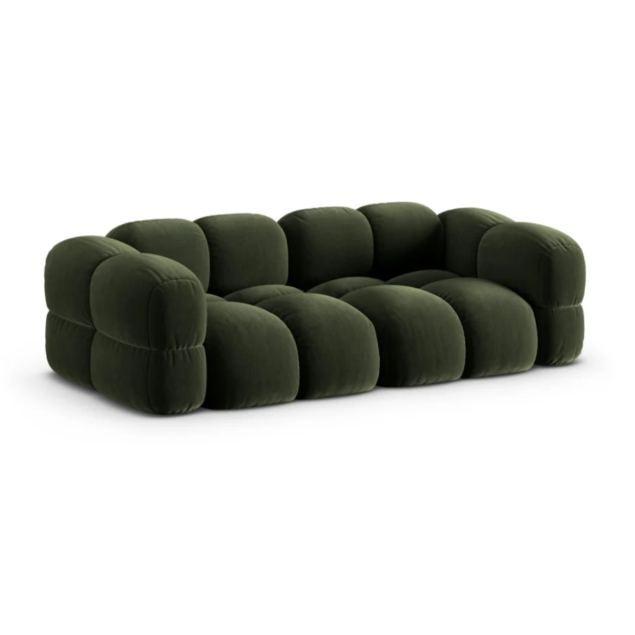 Sofa pro 4 osoby sametová LORETTO zelená