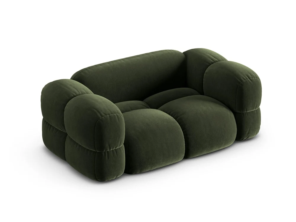 Sofa pro 2 osoby sametová LORETTO zelená