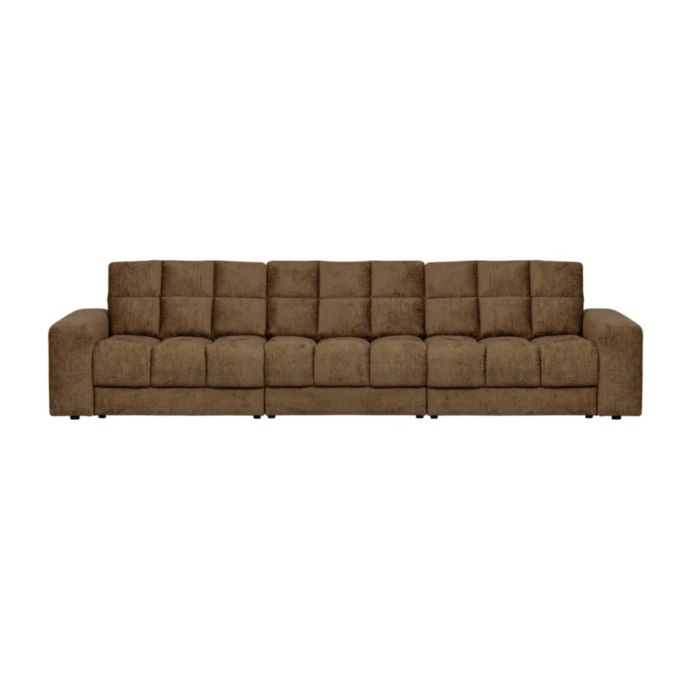 Sofa pro 3 osoby SECOND DATE - BRASS sametová