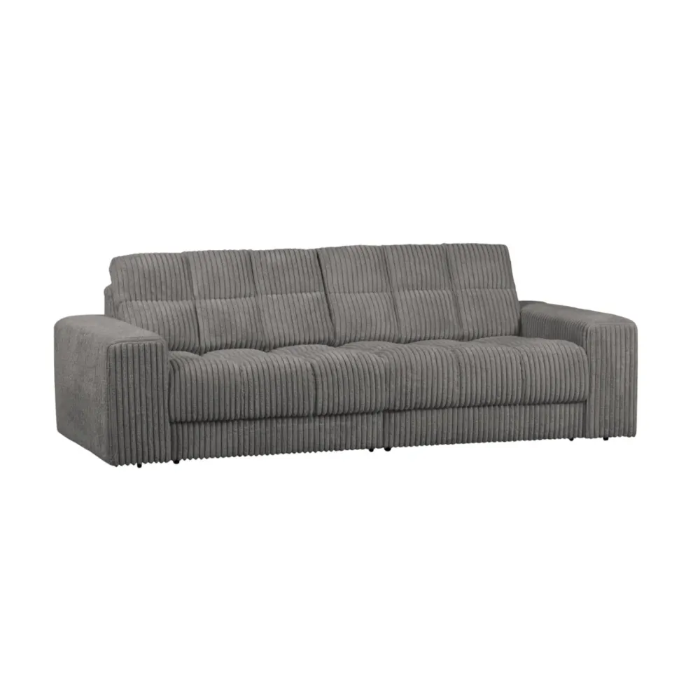 Sofa pro 2 osoby SECOND DATE šedý kordurovým materiálem