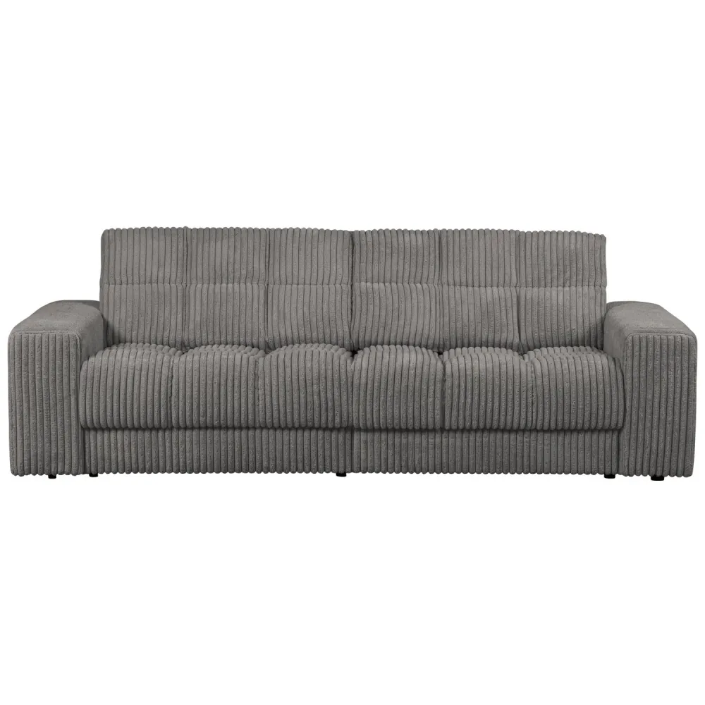 Sofa pro 2 osoby SECOND DATE šedý kordurovým materiálem