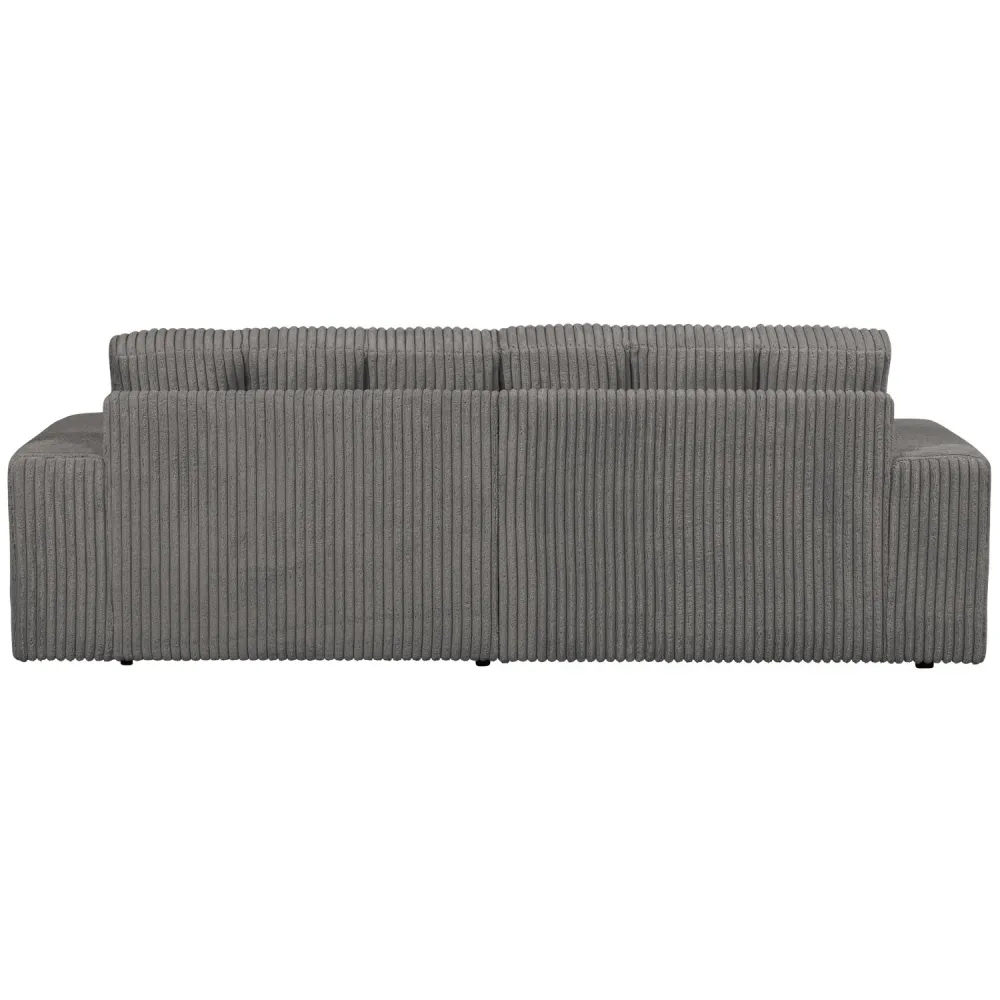 Sofa pro 2 osoby SECOND DATE šedý kordurovým materiálem