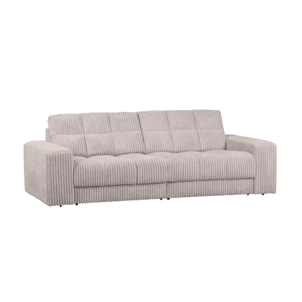 Sofa pro 2 osoby SECOND DATE krémový kordurovým materiálem