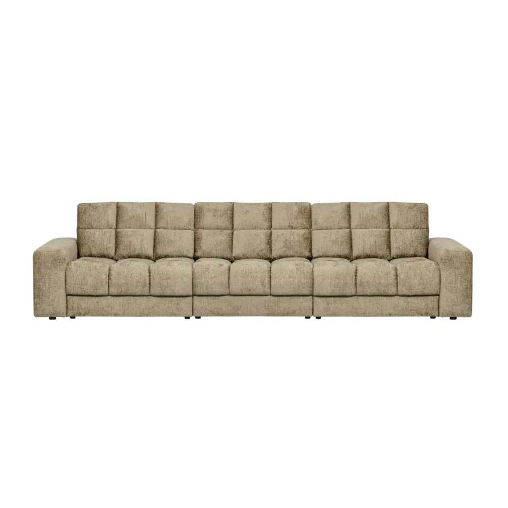 Sofa pro 3 osoby SECOND DATE - PŠENIČNÉ POLÍ aksamitní