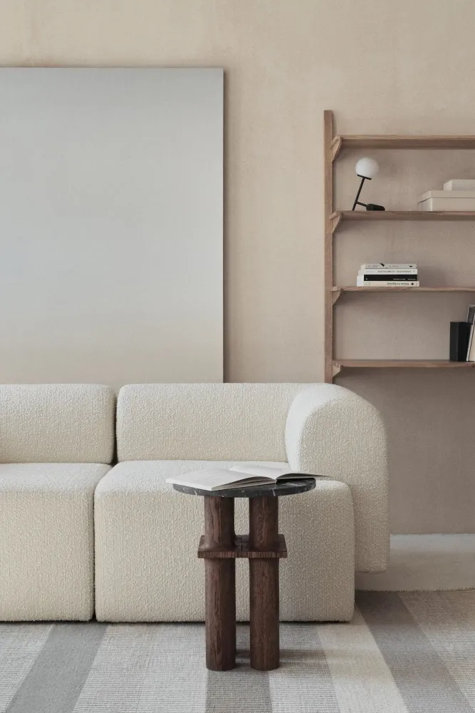 Sofa pro 2 osoby TORI bílý bouclé