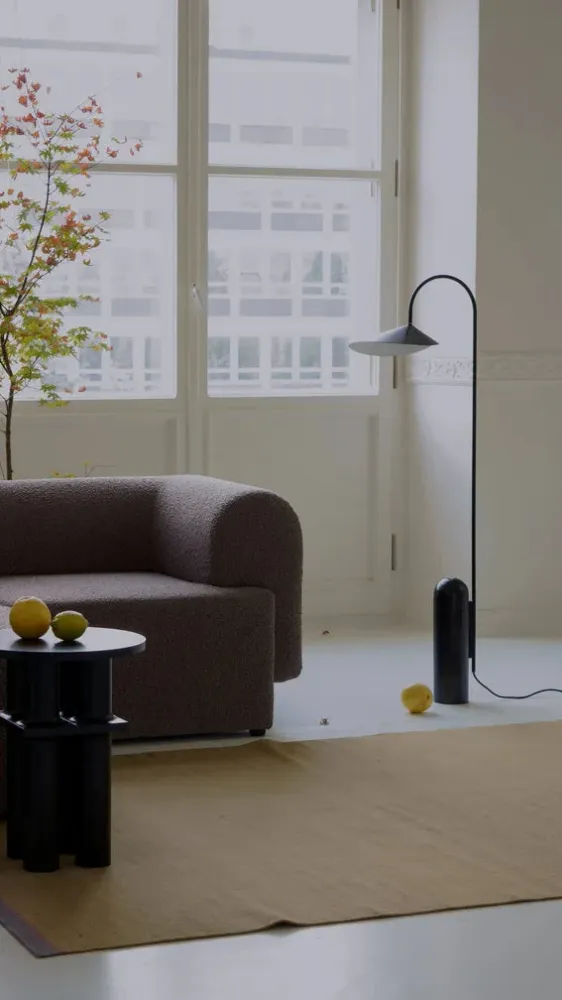 Sofa pro 2 osoby TORI hnědý bouclé