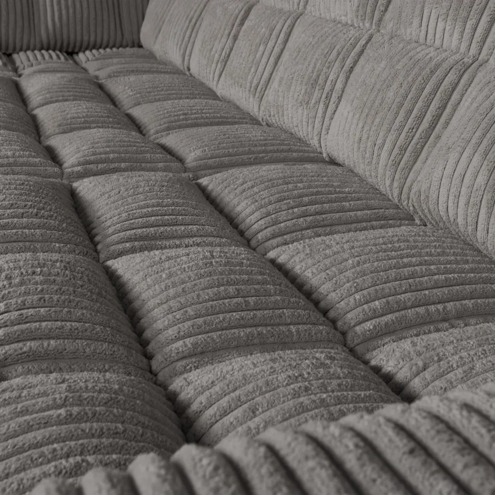 Sofa rohová levostranná SECOND DATE šedý štruks