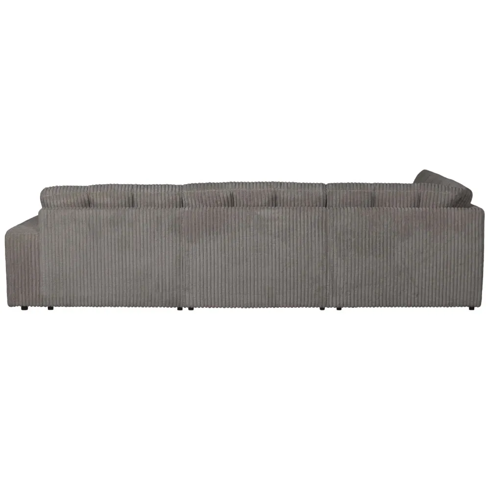 Sofa rohová levostranná SECOND DATE šedý štruks