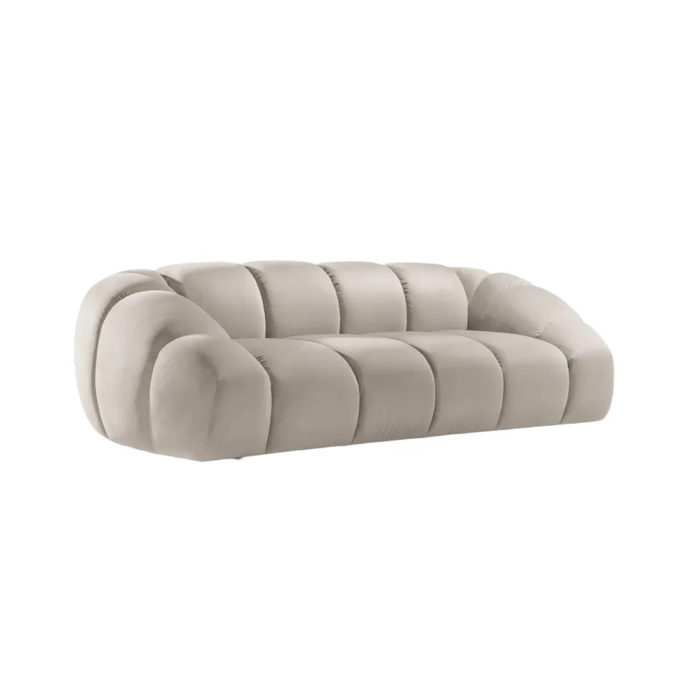 Sofa sametová 2,5-místná DIANA béžová