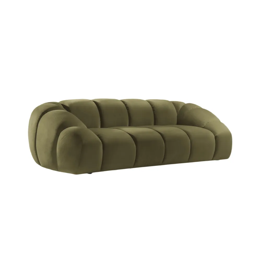 Sofa sametová 2,5-místná DIANA zelená