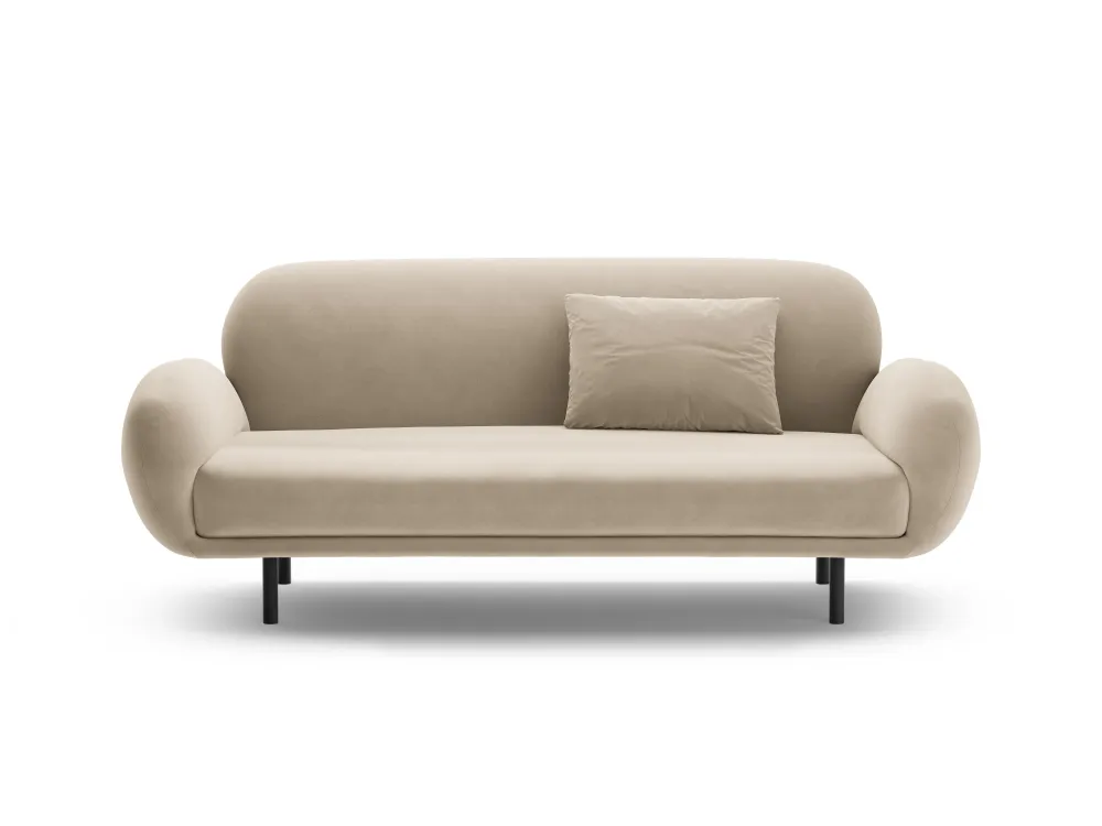 Sofa sametová 2,5-místná POPPY ecru