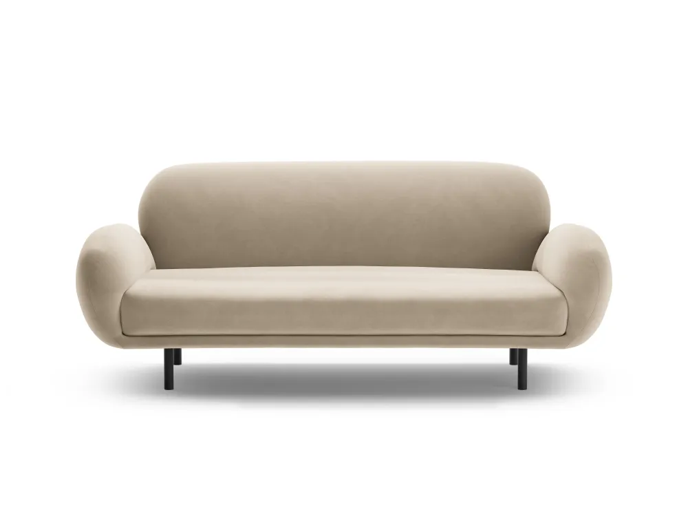 Sofa sametová 2,5-místná POPPY ecru