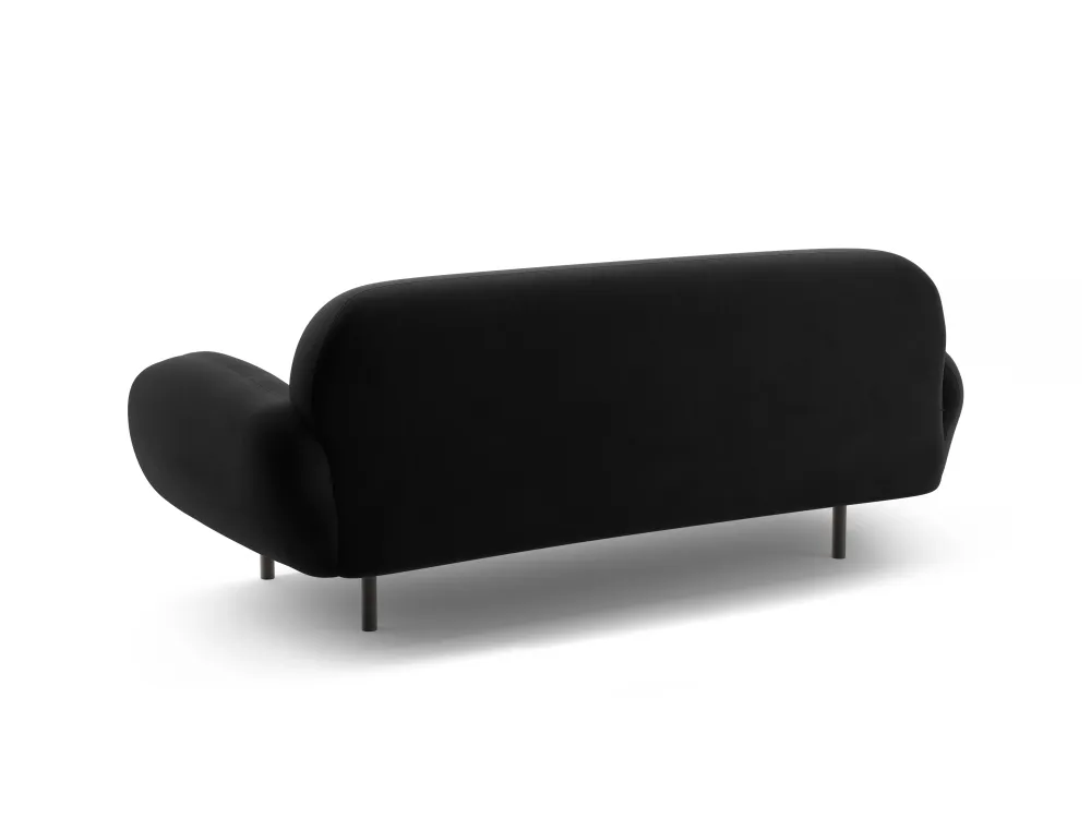 Sofa sametová 2,5-místná POPPY černá