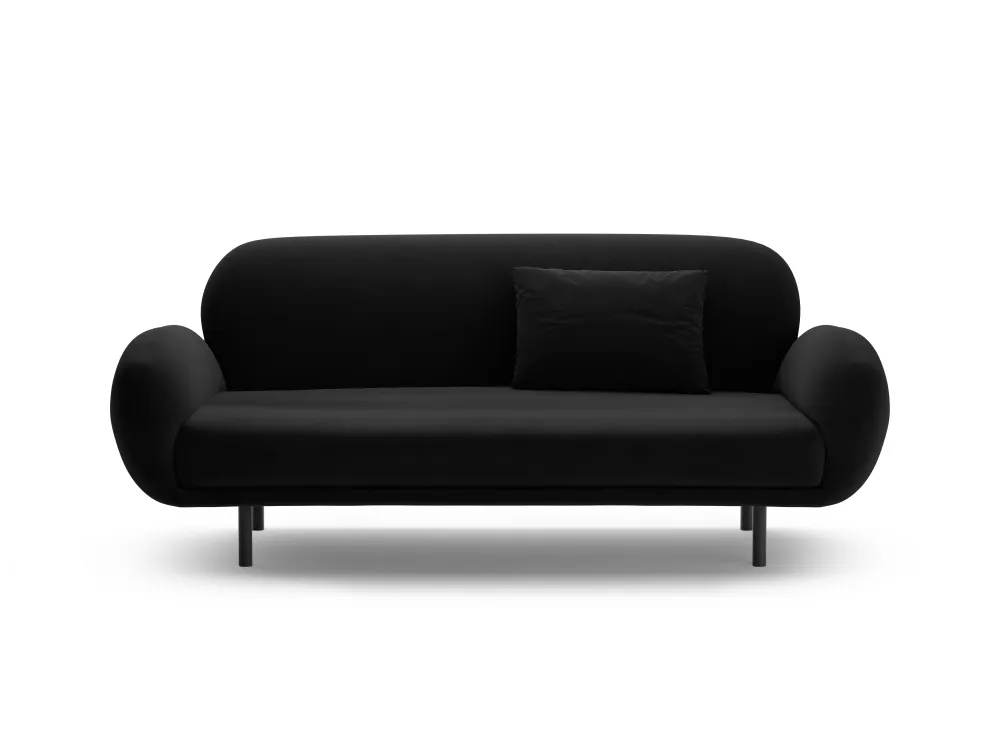 Sofa sametová 2,5-místná POPPY černá