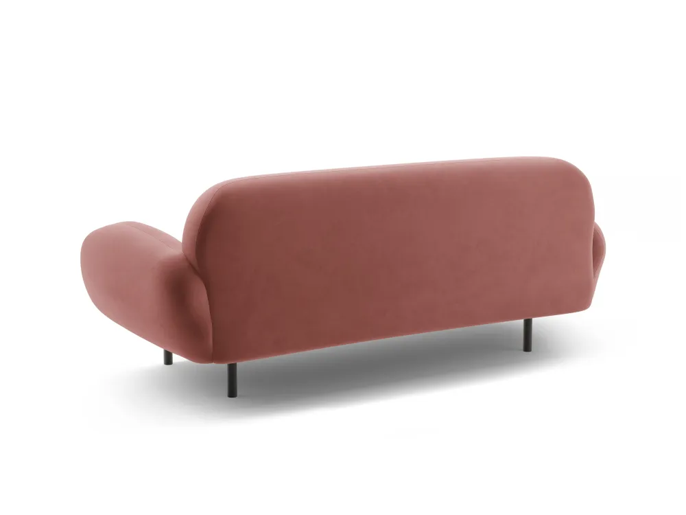 Sofa sametová 2,5-místná POPPY špinavě růžová