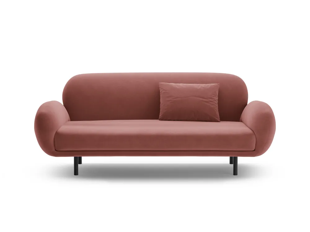 Sofa sametová 2,5-místná POPPY špinavě růžová