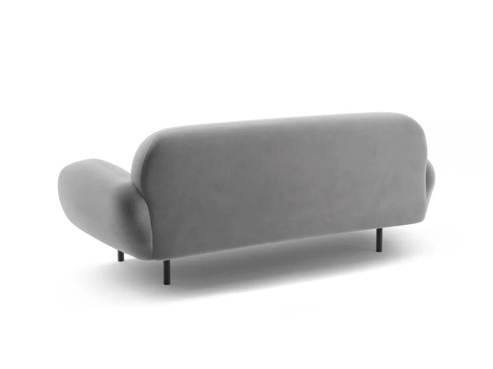 Sofa sametová 2,5-místná POPPY světle šedá