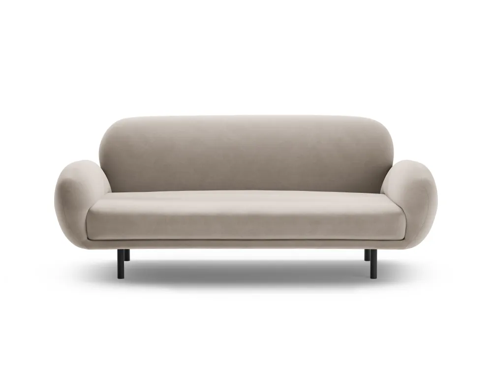 Sofa sametová 2,5-místná POPPY světle béžová